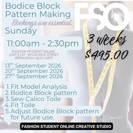 FSO Basic Bodice Block Sunday_11am_13.09_20.09_27.09